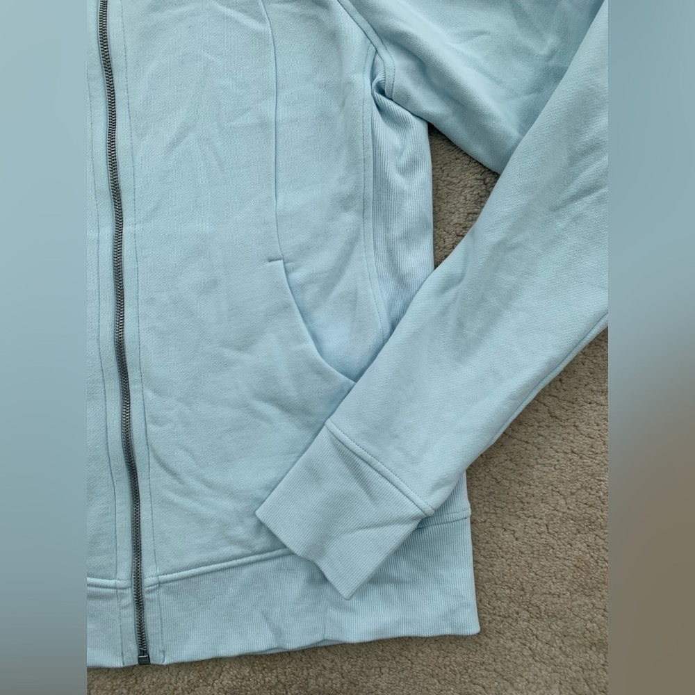 Lululemon Womens Size 12 Scuba Full-Zip Hoodie in Powder Blue Activewear Jacket - Picture 6 of 14